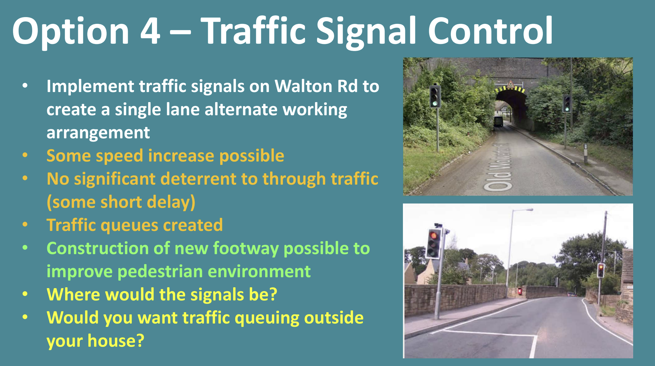 Option 4 traffic signal