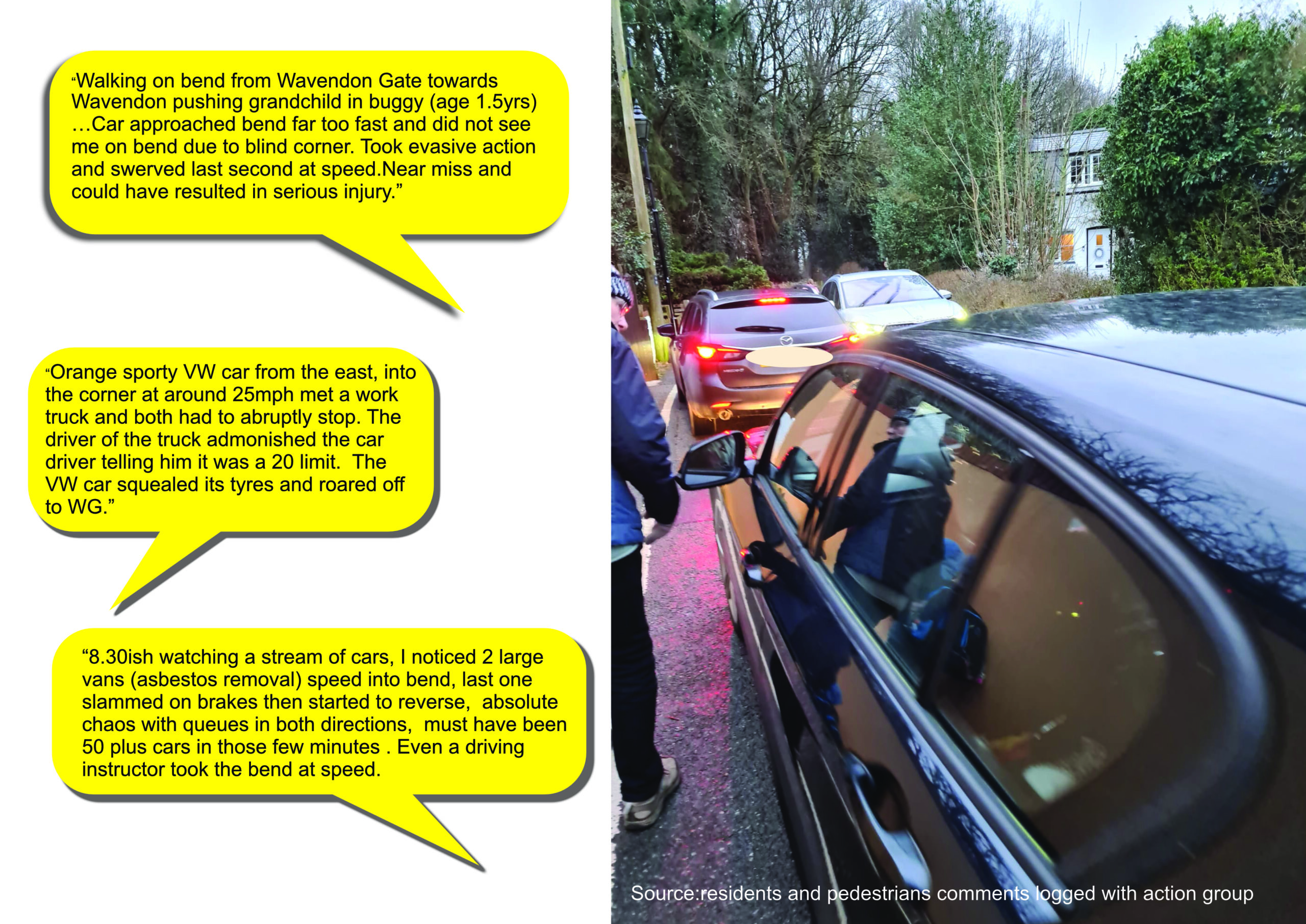 a near pass from a car